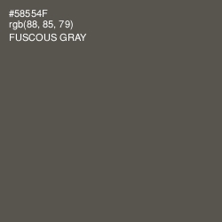 #58554F - Fuscous Gray Color Image